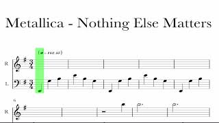 Metallica  Nothing Else Matters Sheet Music [upl. by Jordanson943]