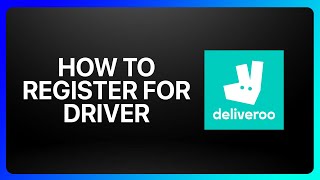 How To Register For Deliveroo Driver Tutorial [upl. by Annaek]