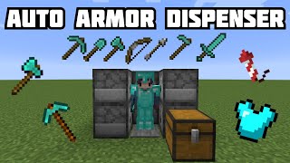 How to build an Automatic Compact Armor Equipper SIMPLE Minecraft 118 Tutorial [upl. by Cilo]