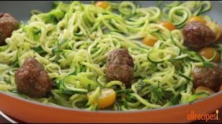 How to Make Zucchini Pasta  Low Carb Recipes  Allrecipescom [upl. by Lorrad]