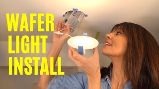 Recessed Light Installation  The BEST LED Wafer Light Is [upl. by Reneta]