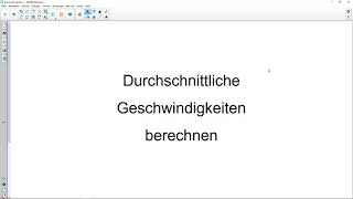 Durchschnittliche Geschwindigkeit berechnen [upl. by Arimihc]
