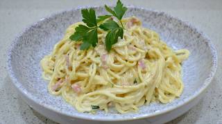 Easy Cheesy Creamy Spaghetti Carbonara NonTraditional [upl. by Fang856]