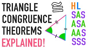 Triangle Congruence Theorems Explained ASA AAS HL [upl. by Alak]