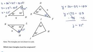 Determining congruent triangles example [upl. by Nylde619]