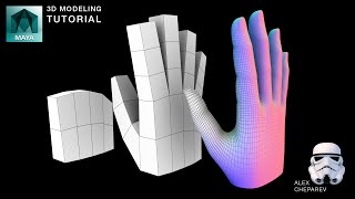 Easy Hand Modeling Tutorial in Maya [upl. by Nagol]