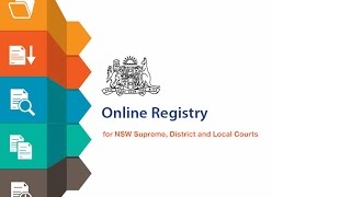 NSW Online Registry  How to register a Certificate of Judgment or Order in the NSW Courts [upl. by Lemuelah513]