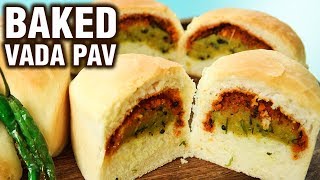 Baked Vada Pav Recipe  How To Make Baked Batata Vada Pav At Home  Healthy Snack Recipe  Neha [upl. by Acissej]