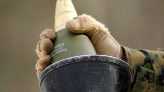 Marines Setup amp Fire The Powerful M252 Mortar [upl. by Polik]