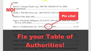 Correct your Table of Authorities in Microsoft Word [upl. by Michail574]