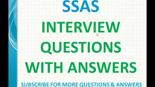 SSAS Interview Questions with Answers [upl. by Holland]