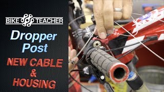 How to replace a dropper cable and housing KS Dropper Seat Post on a Giant Trance Bike Part 1 [upl. by Kcirre]