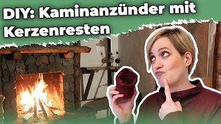 DIY mit Kerzenresten Kaminanzünder selbst gemacht [upl. by Ycinuq]