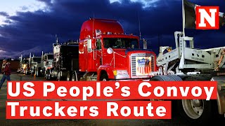 Everything To Know About The US People’s Convoy Truckers’ Route To DC [upl. by Esinehc826]