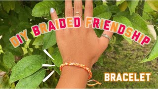 DIY braided friendship bracelet  simple [upl. by Orville349]