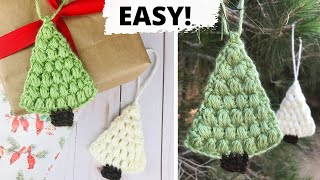 CROCHET CHRISTMAS TREE ORNAMENT  Free Pattern amp Tutorial [upl. by Sacksen]