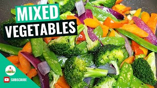 Sauteed Vegetables  Sautéed Mixed Vegetables  How to make Sauteed Vegetables Recipe [upl. by Tankoos790]