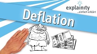 Deflation einfach erklärt explainity® Erklärvideo [upl. by Ahsilat]