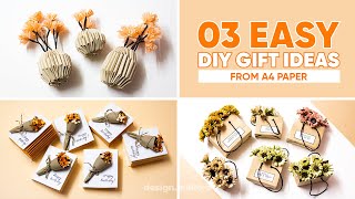 03 Easy DIY Handmade Gifts Ideas from A4 PAPER  AMY DIY CRAFT [upl. by Henrietta]