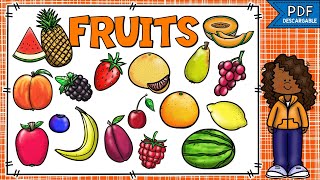 LAS FRUTAS EN INGLÉS Y ESPAÑOL  COMIDA EN INGLÉS Y ESPAÑOL [upl. by Mauchi]