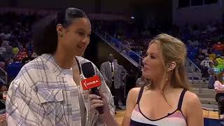 Satou Sabally talks about her basketball court in Berlin [upl. by Assirehc]