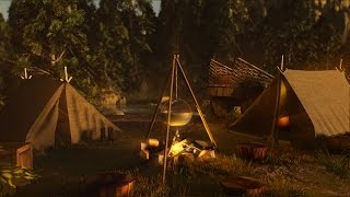 River Campsite  Relaxing Nature Sounds  2 Hours ⛺ [upl. by Enelram]