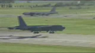 B52 MITO departure Minot AFB ND [upl. by Ahtoelc]