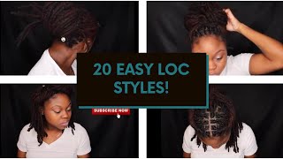 20 EASY LOC STYLES FOR MEDIUM LENGTH LOCS [upl. by Thorner]