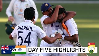 India claim stunning series win end Australias Gabba streak  Vodafone Test Series 202021 [upl. by Nazar449]