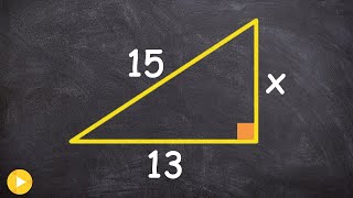 How to find the missing length of a leg of a right triangle [upl. by Emily]