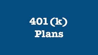 401k Plans and How They Work [upl. by Fayth]