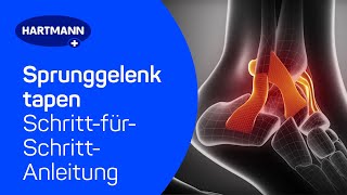 Sprunggelenk tapen Anwendung DermaPlast® ACTIVE Kinesiologisches Tape [upl. by Adnara]