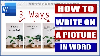 How to Write on an Image in Word  Microsoft Word Tutorial [upl. by Garbers]