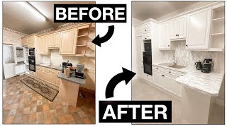 £100 DIY KITCHEN MAKEOVER  NEW KITCHEN ON A BUDGET  HOME RENOVATIONS BEFORE AND AFTER [upl. by Hanonew]