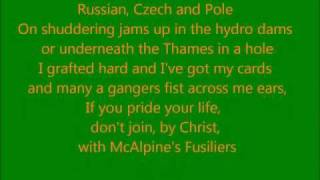 The Dubliners  McAlpines Fusiliers lyrics [upl. by Retsevlis]