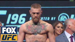 Conor McGregor vs Nate Diaz  WeighIn  UFC 196 [upl. by Jordon]