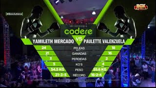 Yamileth Mercado Vs Paulette Valenzuela [upl. by Lydnek183]