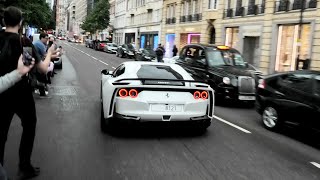 LOUDEST STRAIGHT PIPED Ferrari 812 NLARGO TERRORIZING London INSANE V12 SOUNDS [upl. by Plumbo451]