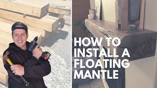 How To Install a Floating Mantle  Floating Shelf [upl. by Aihsema]