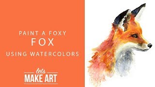 Foxy Fox Watercolor Paint Tutorial [upl. by Enyak]