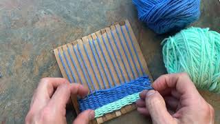 Cardboard loom weaving [upl. by Nommad]