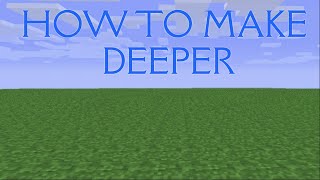 How To Make A Flat World Deeper In Minecraft [upl. by Lledroc]