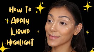 How to apply liquid Highlighter for beginners  PART 4  Chelseasmakeup [upl. by Fonz]