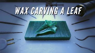 Wax Carving  Making a Leaf Pendant [upl. by Euqinot]