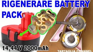 TUTORIAL Rigenerare batteria 144v per trapano avvitatore  Battery pack assembly [upl. by Wylie]