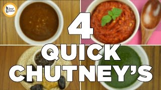 4 Quick Chutney Recipes By Food Fusion [upl. by Warenne805]