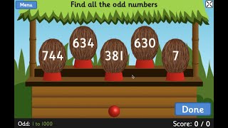 Coconut Odd or Even  Topmarks Primary KS2 Mental Maths Game [upl. by Rhine]