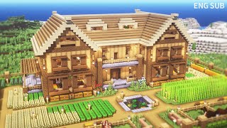 Minecraft How To Build a 2Player Survival BaseMansion House Tutorial 17  마인크래프트 건축 야생 기지 [upl. by Attiuqahs]