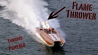 Insane 3000HP Twin Turbine 46 Skater Boat quotHellfirequot Debuts in Lake Havasu [upl. by Norrie]