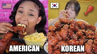 AMERICAN VS KOREAN MUKBANGERS [upl. by Allebasi771]